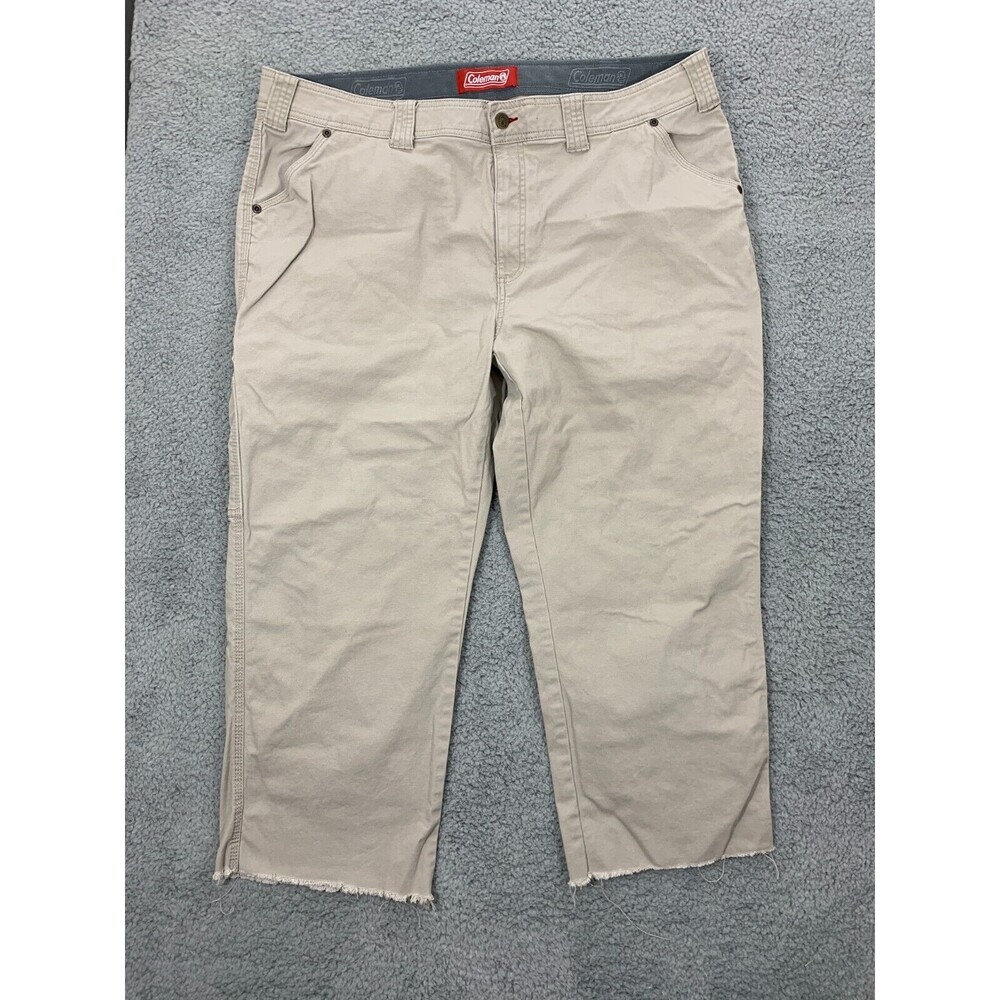 COLEMAN Size 40 Men's Cut-off Cropped Pants-to-Shorts Cargo Pockets Utility Work